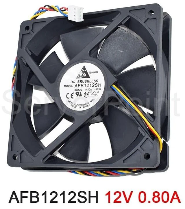 Alt view image 2 of 2 - New 4-Line PWM Speed Regulation 120x120x25MM Cooling Fan AFB1212SH DC12V 0.80A 12CM 12025 Double Ball Fan (AFB1212SH)