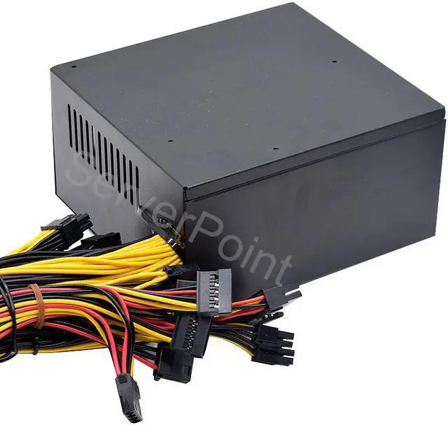 Alt view image 3 of 6 - AC110-220v ATX Pc 2000W Power Supply 8 Graphics Card Ethereum ETH BTC Mining Antminer PSU for US CA BR Voltage