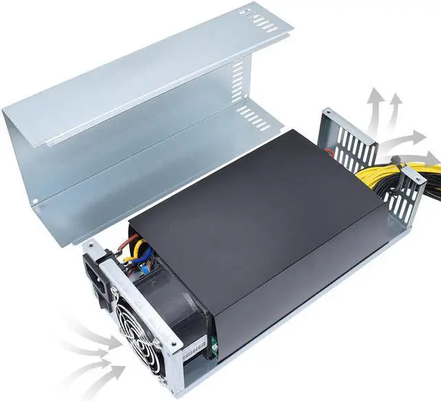 Alt view image 6 of 7 - 2000W ETH Mining Rig Power Supply 2U Single Channel Miner GPU PSU 10x6Pin Efficiency Device for BTC Antminer S7 S9