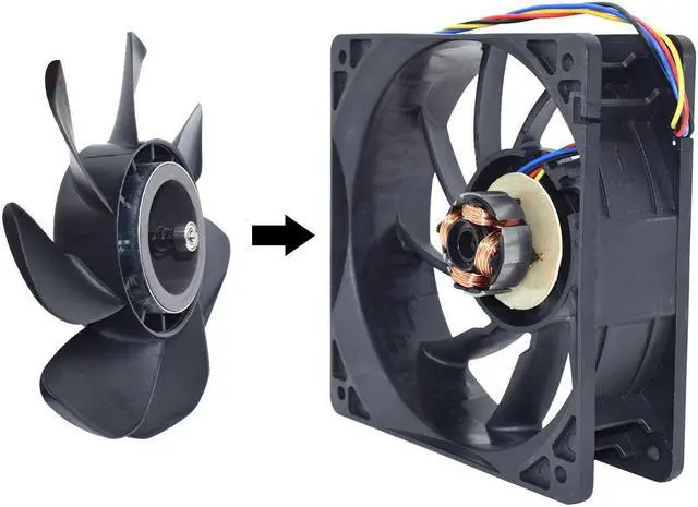 Alt view image 3 of 7 - 6PCS New SJ SG121238BS DC 12V 2.7A S7 S9 T9 L3 Server Square Fan Violence Fan