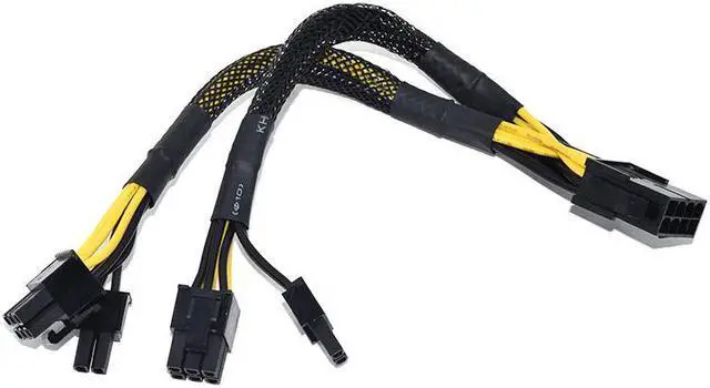 Alt view image 4 of 4 - Original 10 pcs 8pin PCI Express to Dual PCIE 8 (6+2) pin Power Cable Graphics Card PCI-E GPU Power Data Cable Splitter 22cm
