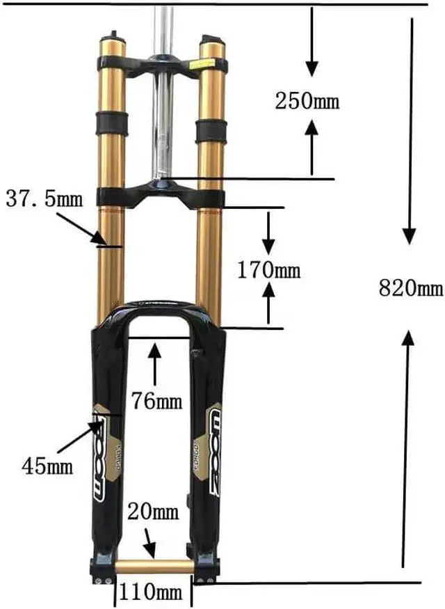 Alt view image 3 of 5 - 26"er Downhill DH Mountain Fit MTB Bike Bicycle Fork Travel 180mm Axle 20mm(B)