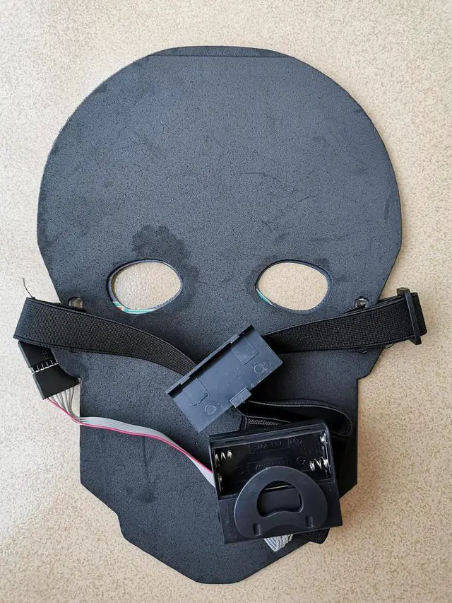 Alt view image 3 of 5 - Halloween Mask Sound Activated Masks LED Light Mask Christmas Mask for Festival Cosplay Halloween Costume(D)