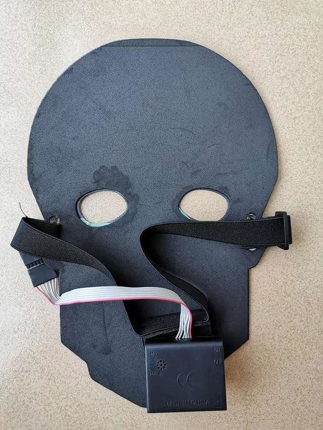 Alt view image 4 of 5 - Halloween Mask Sound Activated Masks LED Light Mask Christmas Mask for Festival Cosplay Halloween Costume(D)