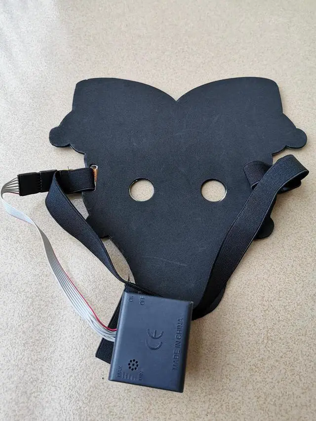Alt view image 6 of 7 - Halloween Mask Sound Activated Masks LED Light Mask Christmas Mask for Festival Cosplay Halloween Costume(F)