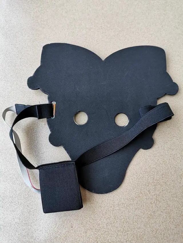 Alt view image 5 of 7 - Halloween Mask Sound Activated Masks LED Light Mask Christmas Mask for Festival Cosplay Halloween Costume(F)
