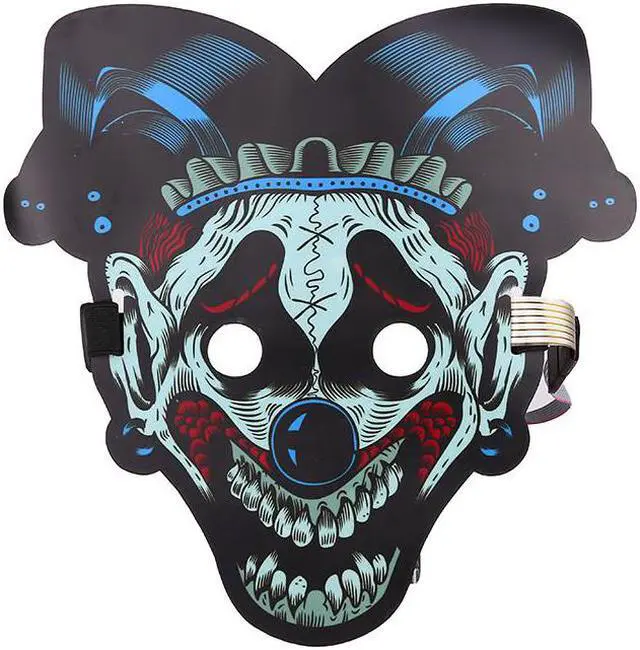 Main image of Halloween Mask Sound Activated Masks LED Light Mask Christmas Mask for Festival Cosplay Halloween Costume(F)