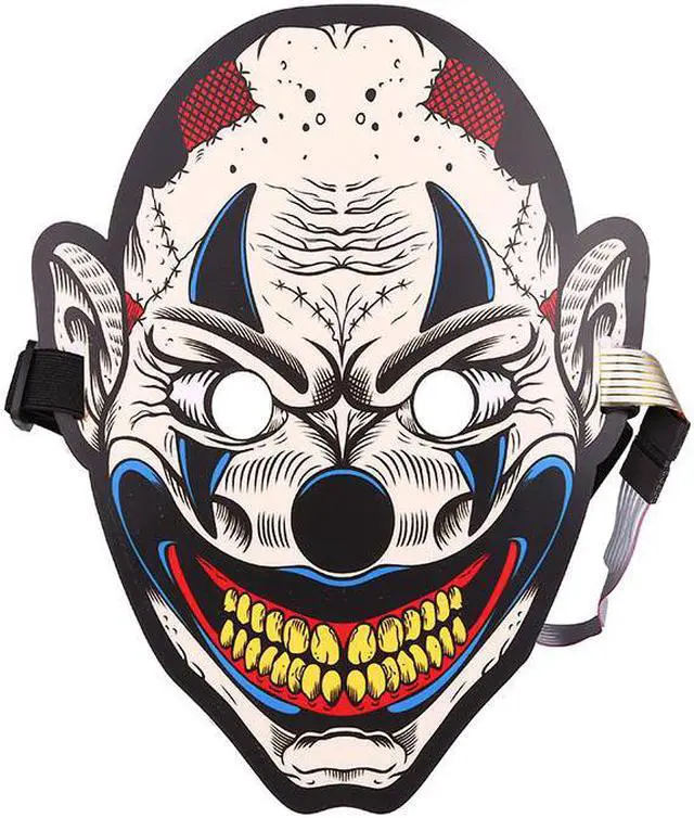 Main image of Halloween Mask Sound Activated Masks LED Light Mask Christmas Mask for Festival Cosplay Halloween Costume(K)