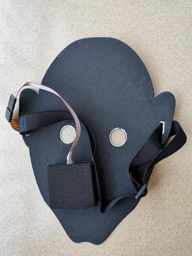 Alt view image 7 of 7 - Halloween Mask Sound Activated Masks LED Light Mask Christmas Mask for Festival Cosplay Halloween Costume(K)
