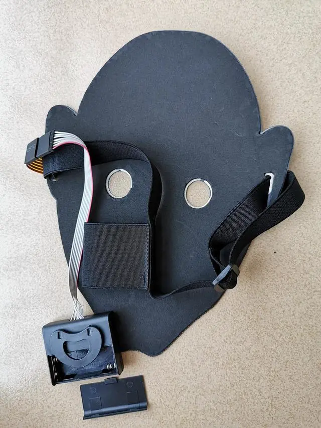 Alt view image 6 of 7 - Halloween Mask Sound Activated Masks LED Light Mask Christmas Mask for Festival Cosplay Halloween Costume(K)