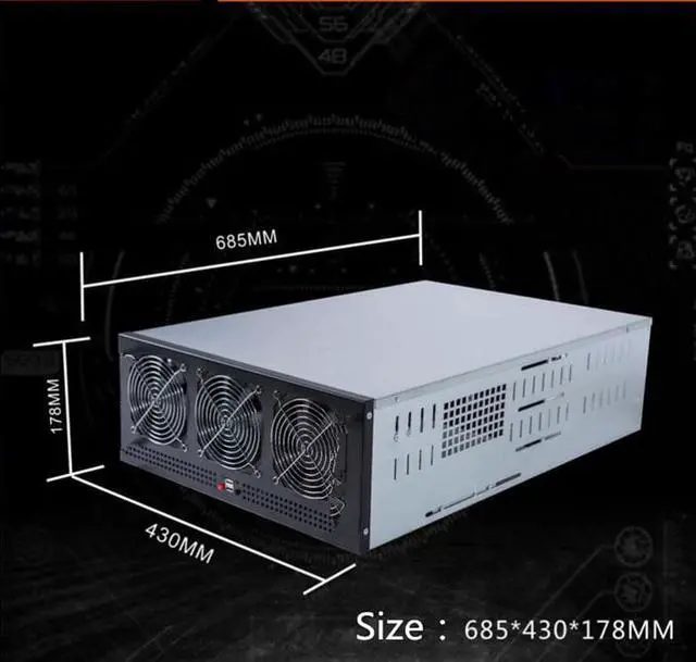 Alt view image 5 of 7 - 4U  Ethereum Chassis 68 330mm Graphics Card Multi-GPU Multi-graphics  Mine frame Computer Case