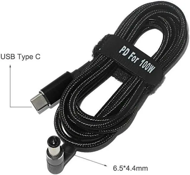 Main image of 1.8m 100W USB Type C to 6.5 X 4.4mm Laptop Power Adpater Connector Charging Cable Cord for Vaio Laptop Charger Converter