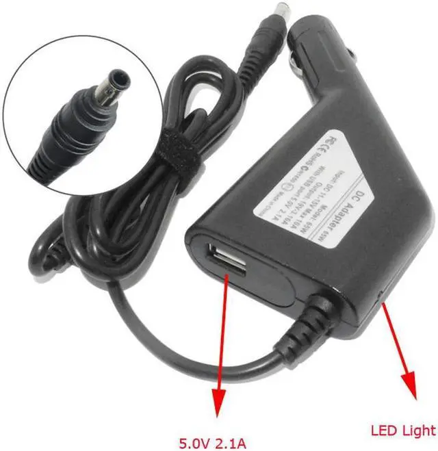 Main image of For R58 R23 R540 R429 R23 RV411 R440 R430 R528 R478 19V 3.16A Laptop Dc Car Charger Adapter 5V 2.1A USB Phone Charger