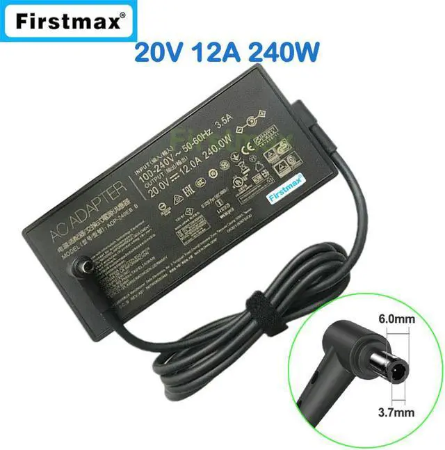 Main image of 20V 12A 240W AC Adapter for ROG Zephyrus GU603HM GU603HR GX701LV GX502LWS GX701LWS GX502LXS GX701LXS Gaming Laptop Charger