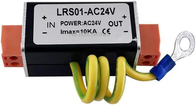 Main image of 1PCS AC DC 24V Single Channel Power Surge Protector Lighting Protection with 2Pin Connector