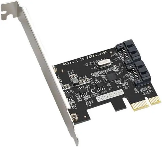 Main image of PCI-E x1 to 2 Port SATA III 6Gb/s Expansion Card with JMB582 Chipset PCI Express x1 SATA Controller Adapter Card