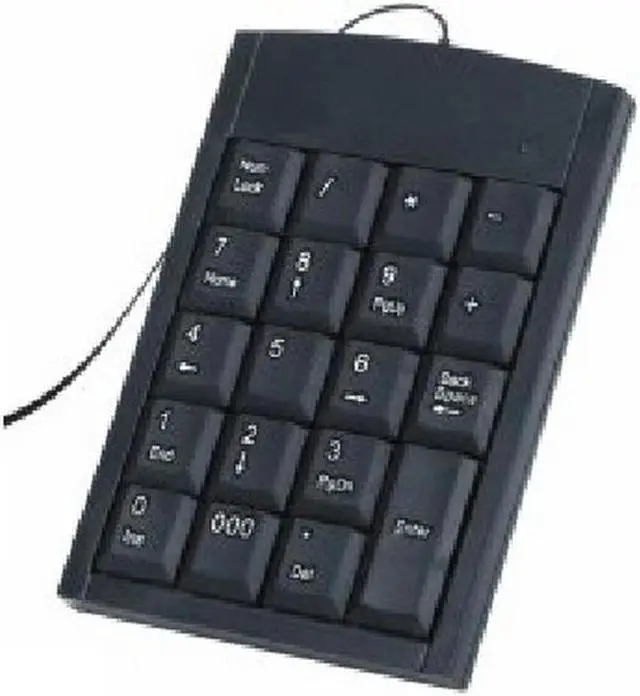 Main image of USB 19 Keys Keypad Numeric Keyboard Multifunction Wired Number Calculator For Laptop Easy To Use win7 usb numpad