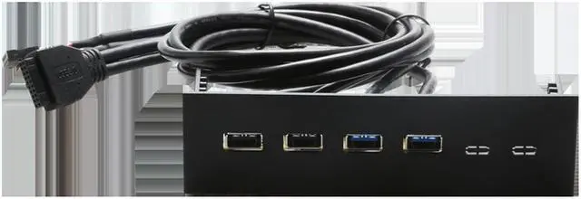 Main image of 5.25 inch computer front panel with 2 USB3.0 2 USB2.0 function bay computer