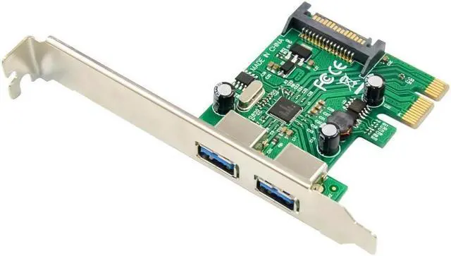 Main image of PCI-E To 2 Port USB3.0 Expansion Card Super Speed USB 3.0 Host Control Expansion Card chipset NEC720202 sata power supply