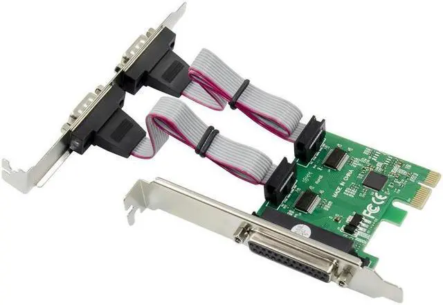Main image of Dual db9 RS-232 LPT to pci-e Adapter PCI Express Parallel Serial Com Card Pcie to 2 ports rs232 db25  ASIX 99100 Chipset