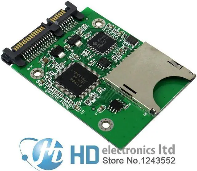 Main image of SD SDHC Secure Digital MMC Memory Card to 7+15P SATA Serial ATA Converter Adapter