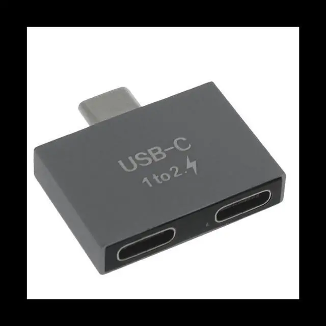 Main image of USB C Male To Dual USB C Female Splitter Converter Adapter Extension Connector for USB C PD Charger PC Laptop