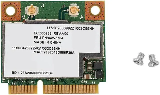 Main image of BCM943228HMB 04W3764 Wireless Bluetooth 4.0 Half MINI PCI-E Card Compact for E130 E135 E330 E335 E530 E535 E430
