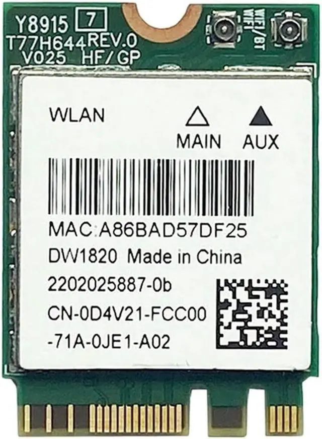 Main image of DW1820 QCNFA344A Wireless Network Card 2.4G+5G Dual-Band Gigabit Bluetooth 4.1 NGFF Network Card Supports 802.11AC