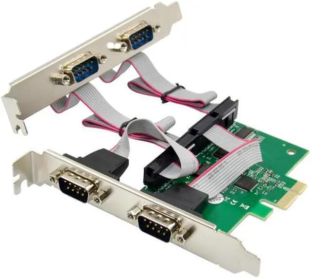 Main image of PCIE ASIX 99100 Chip 4S 4-port com DB9 RS232 Serial Port Card Controller Card PCI Express 4 ports rs-232 to pci-e Adapter