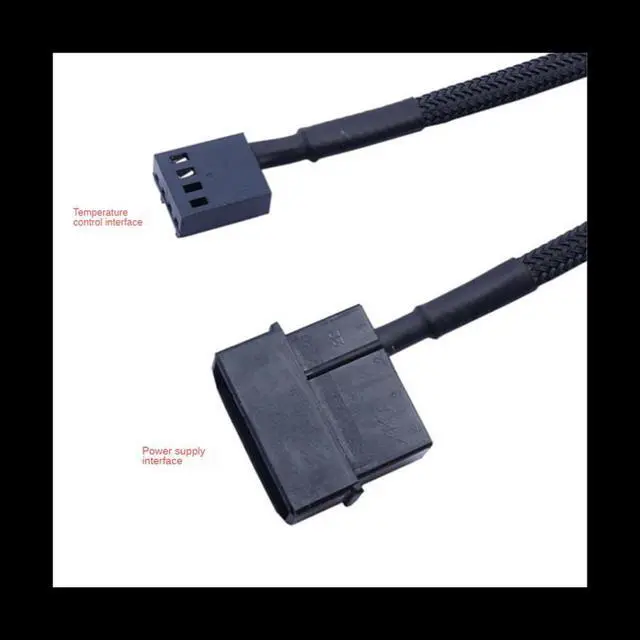 Main image of 1 to 5-Port 4-Pins PWM CPU Cooler/ Case/ Chasis Cooling Fan Power Cable Hub Splitter Adapter Black Sleeved Jacket 40cm