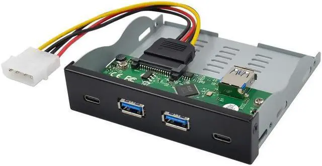 Main image of 3.5 Floppy bay DesktopPC USB3.1 Front Panel Docking Station VIA VL820 Chip TYPE-C + A (2A2C) 2 Ports USB3.1 Hub Adapter 10Gbps
