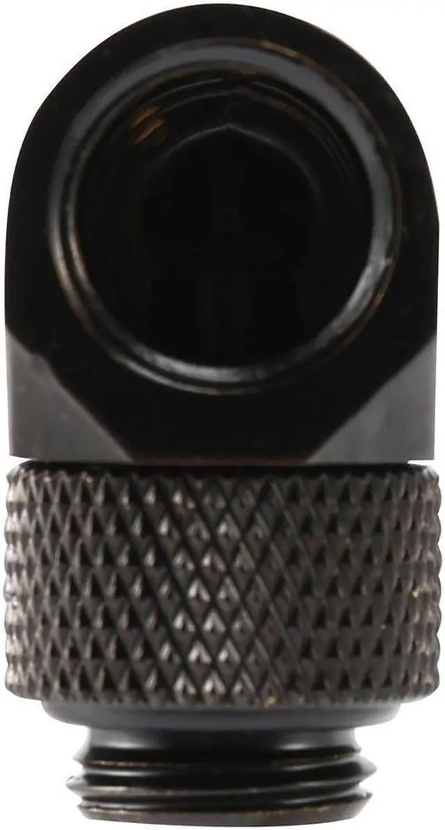 Main image of 12.9Mm G1/4 Thread 90 Degree Rotary Tube Connector Fitting For Pc Water Cooling Black