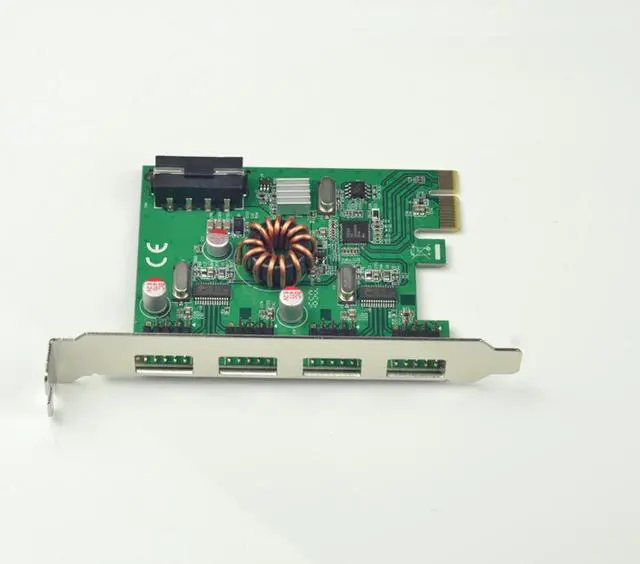 Main image of PCI-E Expansion Card USB 2.0 External 4x 9Pin Header 8-port USB2.0 to PCIe Card Adapter usb hub