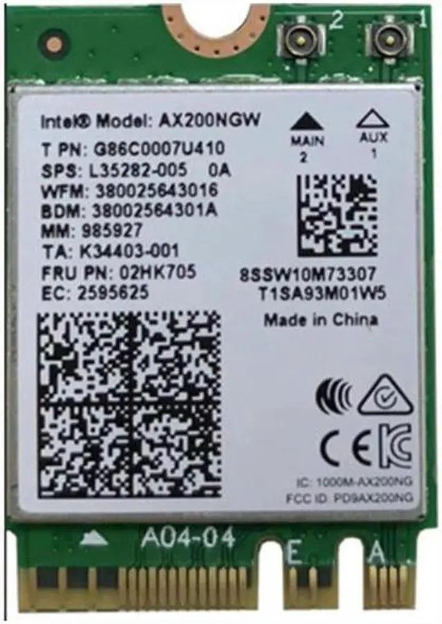 Main image of Wireless Dual Band 6 AX200 NGFF Network Card with 2.4G/5G 802.11ac/ax MU-MIMO