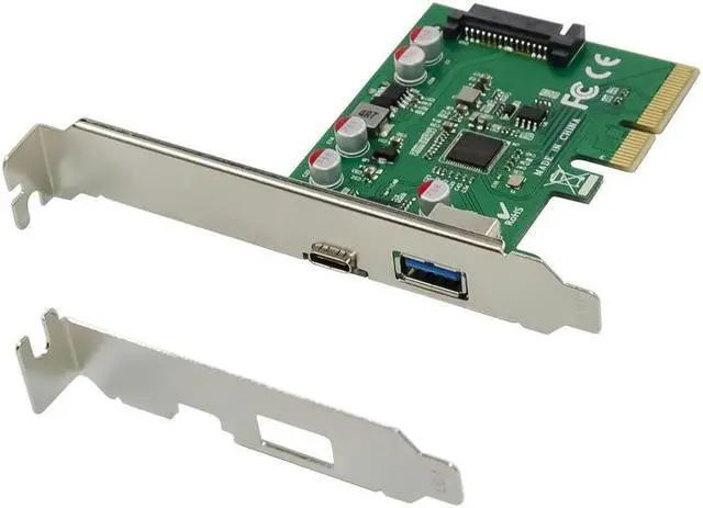Main image of USB 3.1 Type C PCIe Expansion Card PCI-E to USB3.1 GEN 2 10Gbps USB Type-C + USB3.0 Type A Riser Card PCI Express x4 USB Adapter