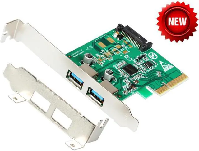 Main image of 2 ports USB 3.1 PCI express Card PCIe with low profile bracket pci-e 4x to usb3.1 Type-A adapter SuperSpeed 10Gbps