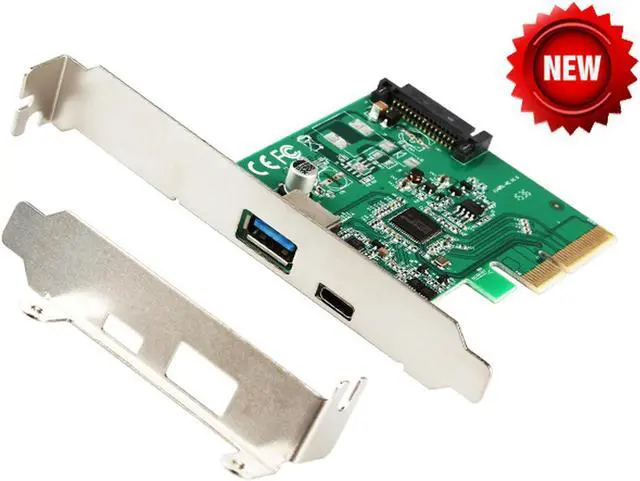 Main image of 10Gbps USB 3.1 Type-A + Type-C PCI-e Controller Card PCI Express 4x to USB3.1 Type C + A Converter Adapter