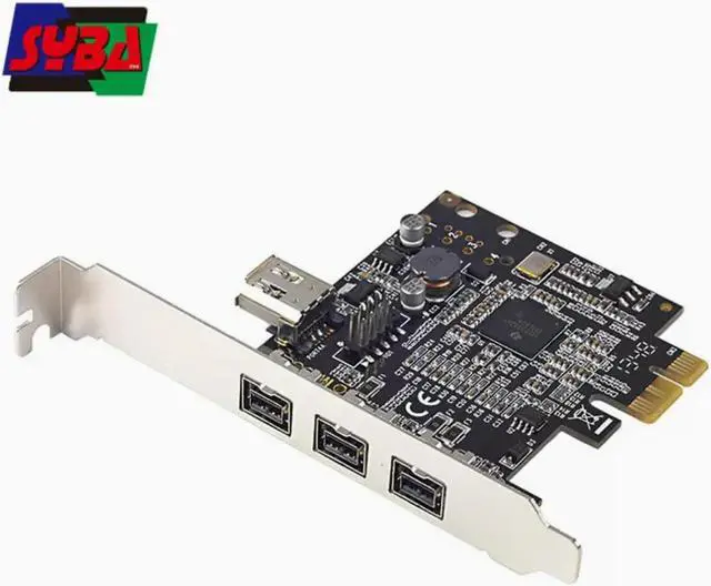 Main image of PCIE Combo 3x 1394b  Firewire Ports PCI-Express Controller Card, 1394 card TI Chipset  1 port internal 1394B 9pin