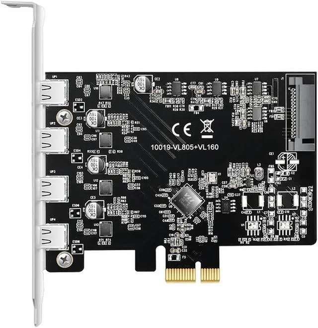 Main image of Pci-E to dual Type-C USB3.1 Expansion Card 4 Port 5Gbps High-Speed Type C Adapter Card pcie converter tc usb 3.1