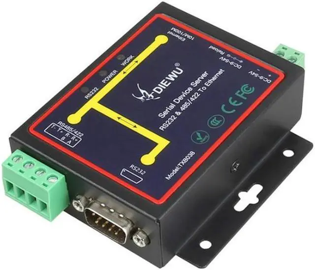 Main image of RJ45 to RS232 RS485 Industrial male converter TCP/UDP Serial RS232 RS485 to Ethernet Device Server