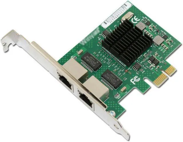 Main image of E575T2 Dual-port PCI-E X1 Gigabit Ethernet Network Card 10/100/1000Mbps LAN Adapter Controller Wired 82575 E1G42ET