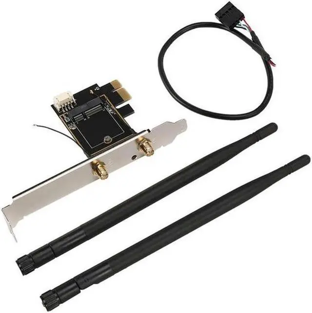 Main image of PCI-E X1 To M.2 NGFF E-Key Wireless Network Adapter Converter Card With Bluetooth For Desktop PC
