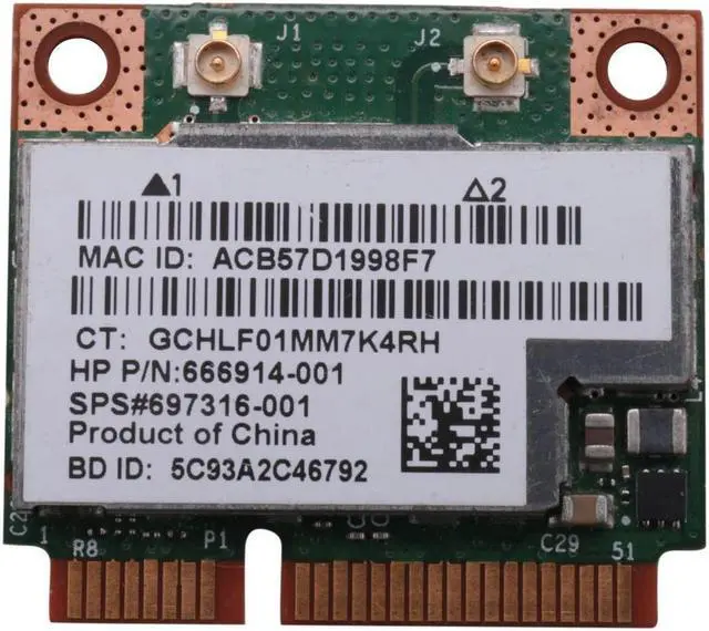Main image of Dual Band BCM943228HMB 802.11A/B/G/N 300Mbps Wireless Card Bluetooth 4.0 Half MINI Pci-E Notebook Wlan 2.4Ghz 5Ghz