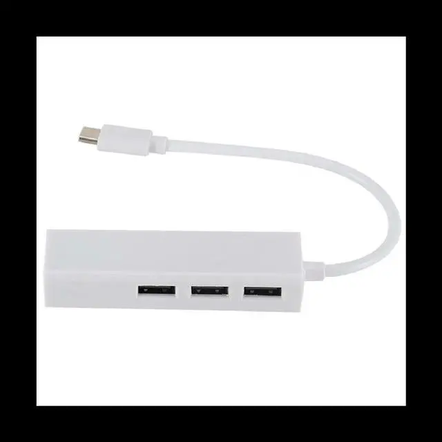 Main image of TYPEC TO USB2.0 100GbE Network Card Hub Lan Rj45 Ethernet Network Adapter 3 Port USB 2.0