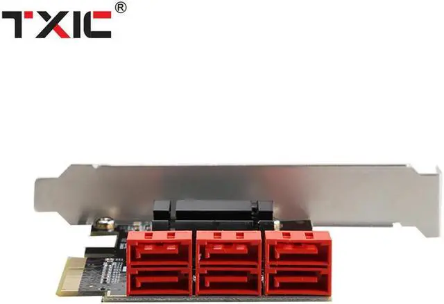 Main image of PCIe 6 ports SATA3.0 to expansion Card PCI express 4X Gen3 PCI express SATA Adapter SATA3 Converter