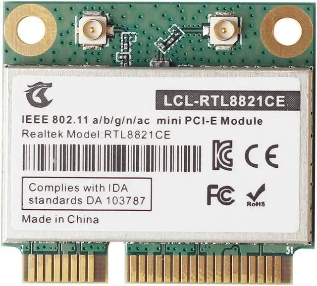 Main image of RTL8821CE 802.11AC for Bluetooth 4.2 433Mbps 2.4Ghz/5Ghz Dual Band Mini PCIe CARD RTL8821 Support Laptop/PC