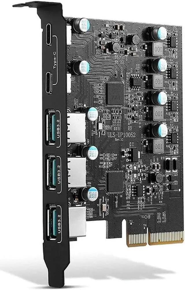 Main image of PCIe X4 To USB 3.2 Card USB Gen 2 with 20Gbps 5 Port (3 USB A +2 Type C) Chip ASM3142 Converter Adapter Expansion PCIE Splitter