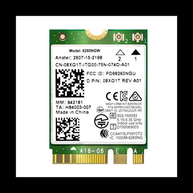Main image of 8260 8260NGW Card 2.4G/5Ghz 867M Bluetooth 4.2 NGFF M.2 Wireless Card Module for AC 8260