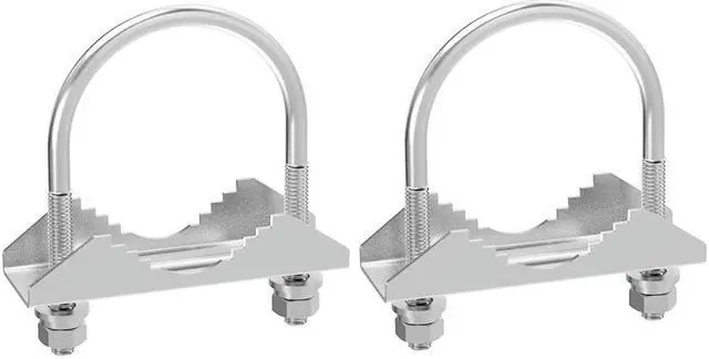 Main image of 2 PCS Antenna Mount Clamp U-Bolt Mounting Hardware Antenna Mast Clamp V Jaw Bracket Accessories For Outside Home Antenna