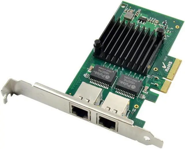 Main image of PCI-E X4 RJ45 Server Dual Port Gigabit Ethernet 10/100/1000Mbps Network Interface Card For i350-T2 NIC I350AM2 Pcie server